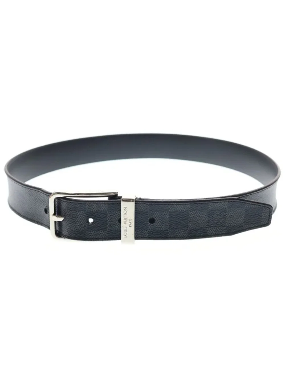 Louis Vuitton Ceinture Pont Neuf Leather Belt Black